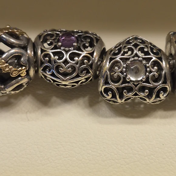 Pandora Silver Bracelet 7 Charms - Picture 5 of 5